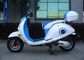 White / Blue 50cc Mini Bike Scooter With Two Rear View Mirrors / Rear Box