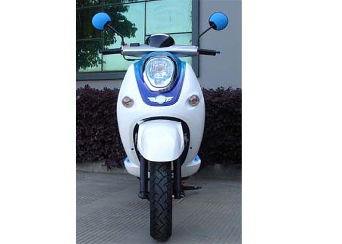 White / Blue 50cc Mini Bike Scooter With Two Rear View Mirrors / Rear Box