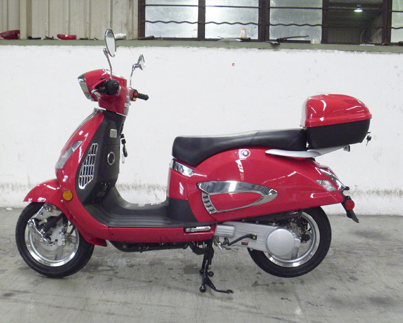 Nice Shape Adult Motor Scooter Red 150cc Lady Scooter With Rear View Mirror