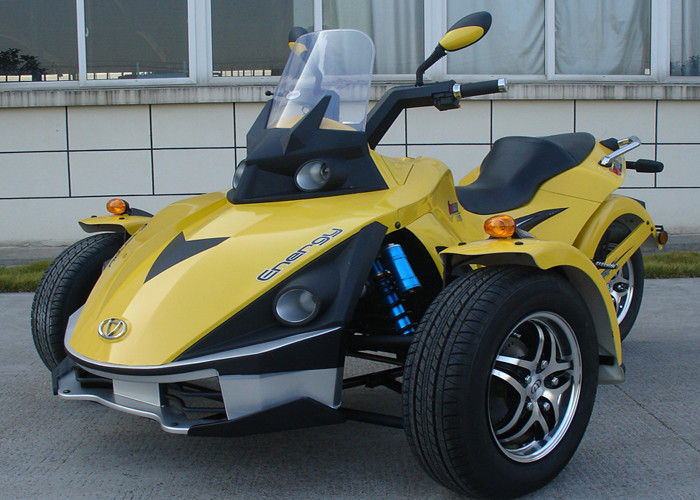Rear Disc Brake Tri Wheel Motorcycle With Two Front Wheels Water Cooled 4 Stroke