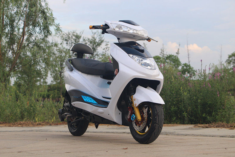 Steel Electric Moped Bike 1500W Brushless DC Motor With 72V 20Ah Lead - Acid Battery