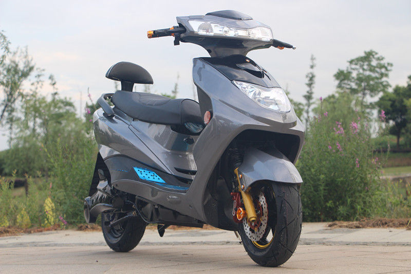 Steel Electric Moped Bike 1500W Brushless DC Motor With 72V 20Ah Lead - Acid Battery