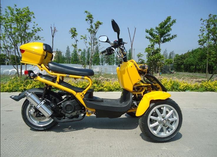 Horizontal Type Tri Wheel Motorcycle 50cc 3 Wheel Trike Scooter 4 Stroke
