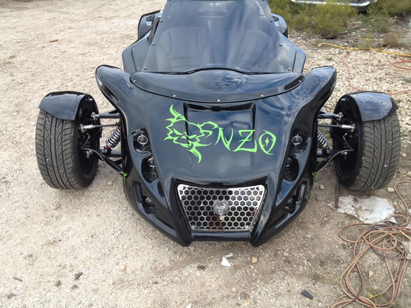 1998cc High Powered 3 Wheel Motorbike With 2 Seats And Car System , 29x18R20