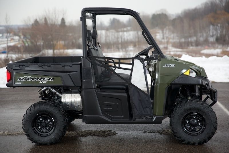 Polaris Ranger Xp 900 Sage Green Gas Utility Vehicles With Windshield And Doors