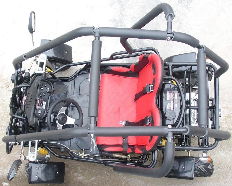 110cc Small Size Motorized Go Karts , Adult Go Kart Automatic Clutch 3 Speed With Reverse