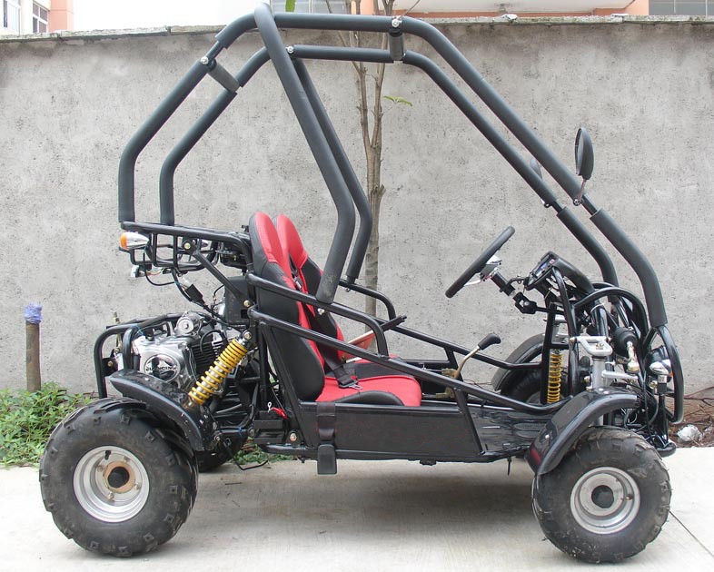 Small 3 Speed 110cc Go Kart Buggy Two Seater Atv With CDI Electirc Start