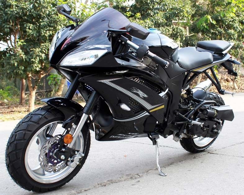 Single Cylinder 200cc Street Legal Motorcycle 4 Stroke Air Cool CVT With Key Start System