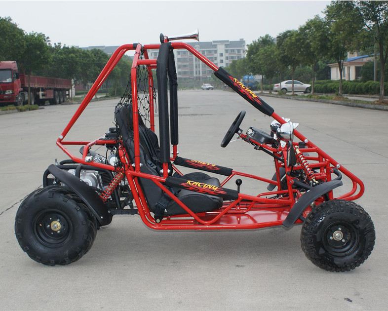 110cc Air Cooled CDI Electirc Start Single Seat Go Kart Tray Brake 12V 6.5AH Battery