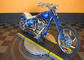Bright Blue 110cc Pocket Bike Harley Mini Chopper Fast Speed With Real Leather