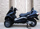 250cc Black Tri Wheel Motorcycle With Windshield Rear Box / CVT Transmission